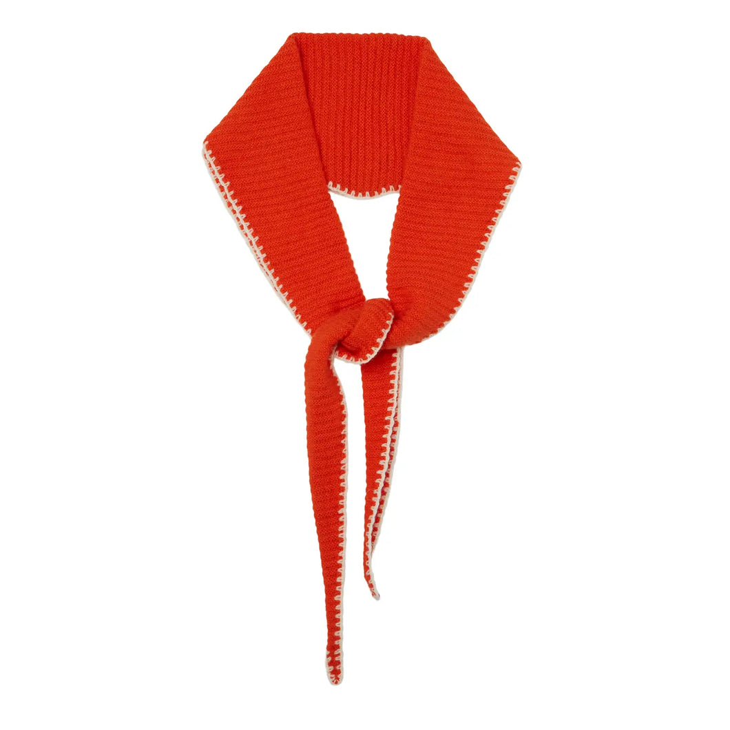 NEW Cashmere Diamond Skinny Scarf - Orange