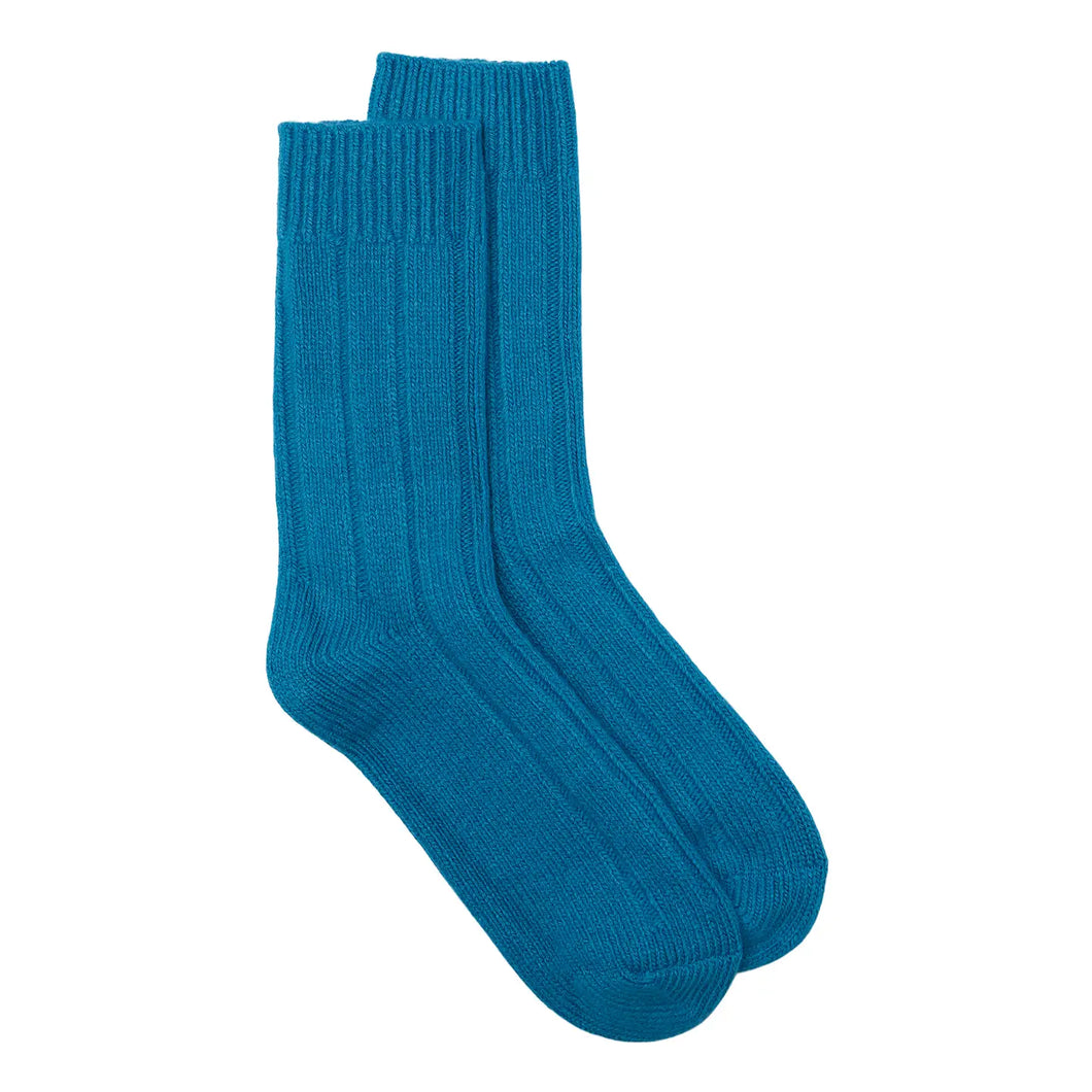 NEW Recycled Wool Mix Ankle Sock - Bright Blue