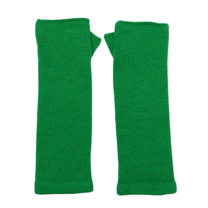 NEW Cashmere Plain Knit Wrist Warmer - Bright Green