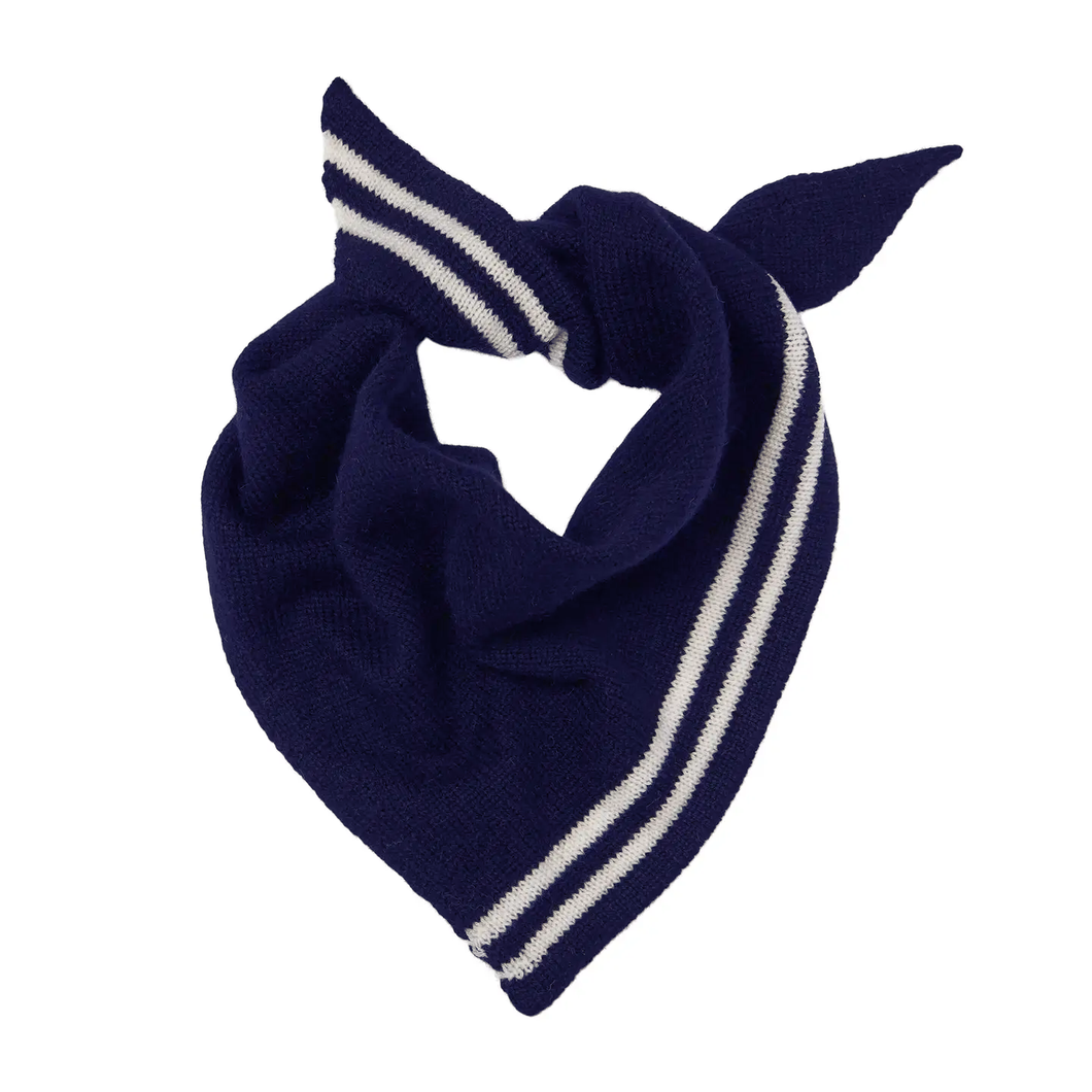 NEW Cashmere Triangle Neckerchief - Navy